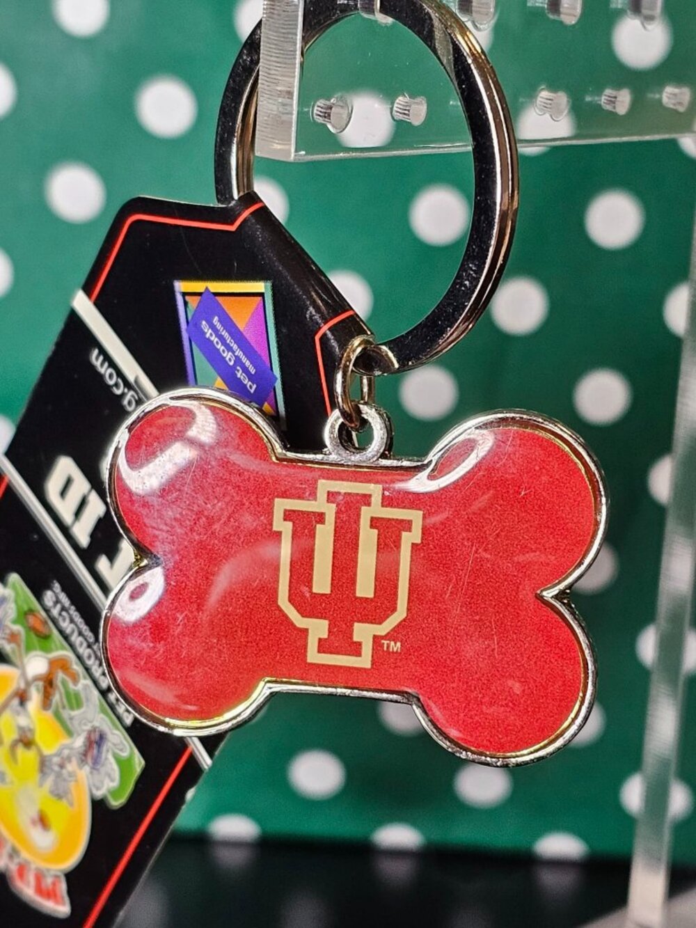 MyFamily Pet ID Tag Bone Shaped Metal Accessory University of Indiana